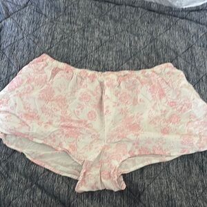 Aerie Pink and White Floral Pajama Shorts